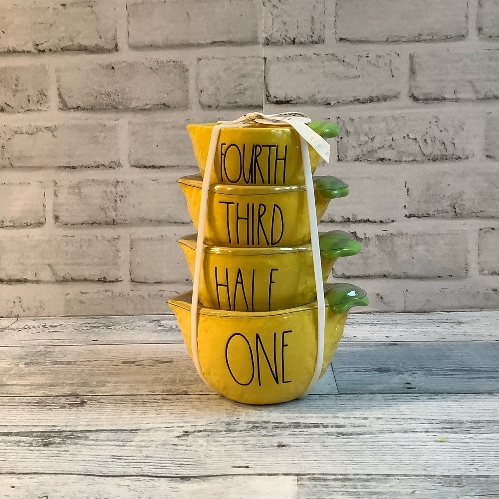 Rae Dunn Ceramic Lemon Measuring Cups